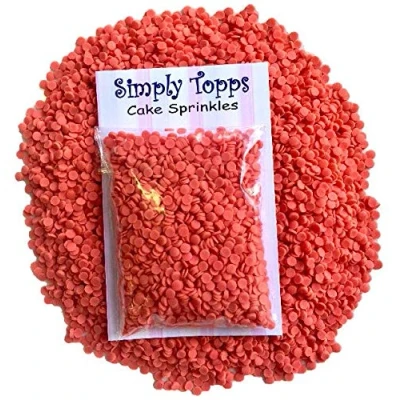 Image of Red Confetti Edible Sugar Sprinkles 25g Cake &amp; Cupcake Decorations