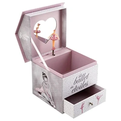 Image of ATMOSPHERA CREATEUR D&#039;INTERIEUR Ballerina Musical Jewellery Box L 14 cm x W 14.5 H 16 Pink