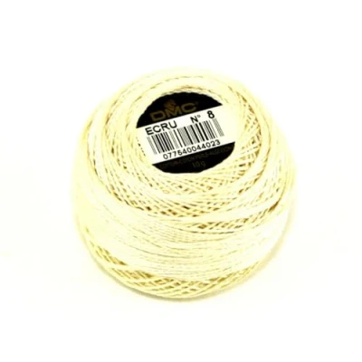 Image of DMC Cotton Perle Thread Size 8 Ecru per 10 Gram Ball