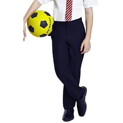 Image of Westwood Boys Pull Up School Trousers Elasticated On Black Grey Navy Age 2 3 4 5 6 7 8 9 10 11 12 13