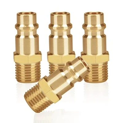 Image of 4pcs Air Line Connectors Euro Airline Hose Compressor Fittings 1/4&quot; BSP Coupler and Plug Kit Couplings Connector Male