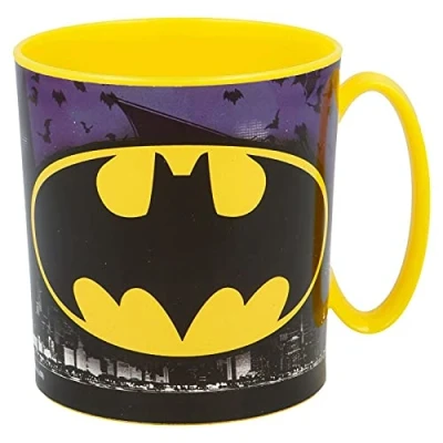 Image of Gold1 Kids Character Licence Mug 350ML Drinking Re Usable Plastic Cup Microwave Safe (Batman)