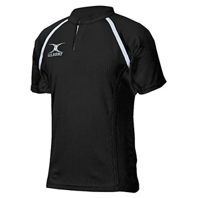 Image of Gilbert Xact II Plain Rugby Shirt Senior black (L)