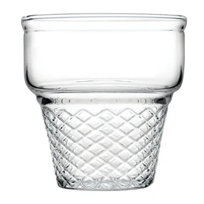 Image of Pasabahce Cornet Pack of 3 24 cl Cups, Glass, Transparent, 8.5 x cm