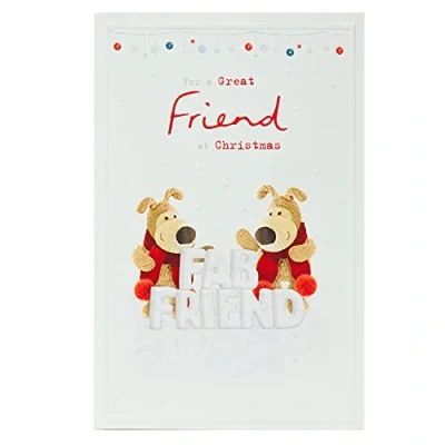 Image of Friend Christmas Card for Niece Cute Boofle Design
