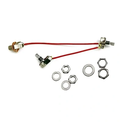 Image of Fidoo Electric Guitar Wiring Harness Kit Replacements 1 Volume Tone Pre wired 3 Way 500K Jack with 6.35 Connector