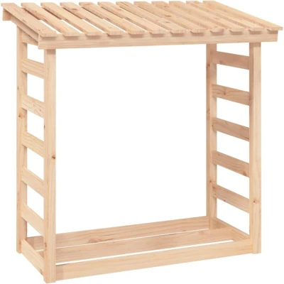 Image of vidaXL Firewood Rack 108x64.5x110 cm Solid Wood Pine