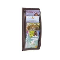 Image of Fast Paper 513413 Quick Fit Literature Holder Wall mount 4 x A4 Pockets W290xD95xH650mm Black Ref 4061.01