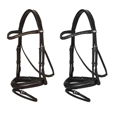 Image of LeMieux Arika Dressage Bridle Black/Silver Full