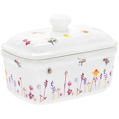 Image of Jennifer Rose Gallery Honey Bee Butter Dish with Lid