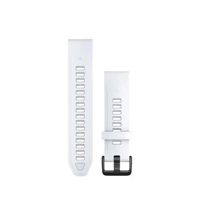 Image of Garmin QuickFit® 20 Silicone Strap One Size, White Durable &amp; Comfortable for Running