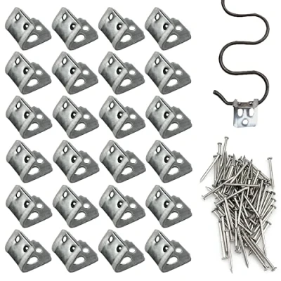 Image of 24pcs Five Hole Rubber Spring Clamps Sofa Clip Cover Furniture Hardware Accessories Fixing Replacement kit with 72pcs Iron Nails(Sliver)