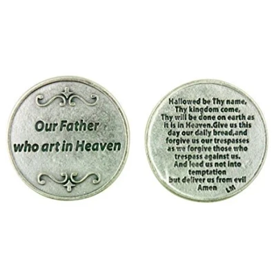 Image of Our Father Prayer. Prayer on a Token.The Lord&#039;s Prayer.Prayer Token. Coin. Perfect for your pocket, wallet or purse.