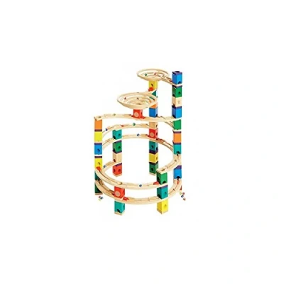 Image of Quadrilla QUA E6008 Wooden Marble Run Builder Cyclone High Quality Safe play Smart for Family Time Playing Together