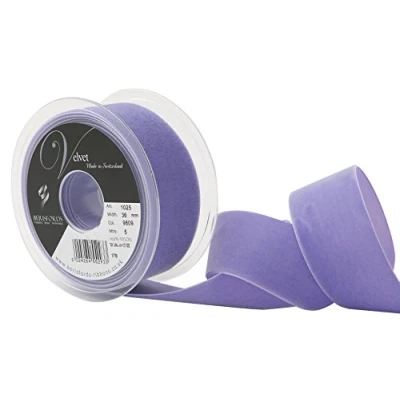 Image of Berisfords Velvet Ribbon, Violet, 10.2 x 4.5 cm