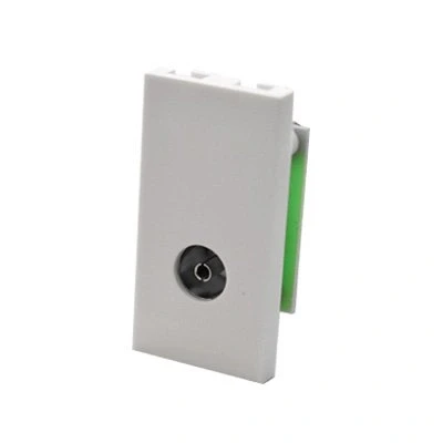 Image of Single IEC Female (TV Aerial) Grid Outlet Module White
