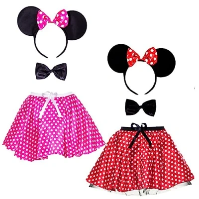 Image of Mouse Tutu Ears &amp; Bowtie Red