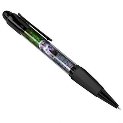 Image of DV DESIGN Cheeky Hedgehog Black Ballpoint Pen British Wildlife Cute Funny #14322
