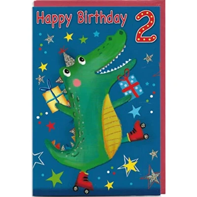 Image of Happy 2nd Birthday Little Boy Greeting Card 13 x 20 Centimetres