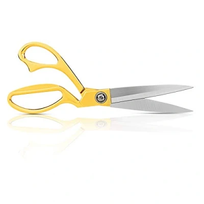Image of Heavy Duty Sewing Scissors 8 inch Professional Stainless Steel Tailor Scissor Shears for Fabric Leather Dressmaking Tailoring Artists Students Dressmakers, Gold