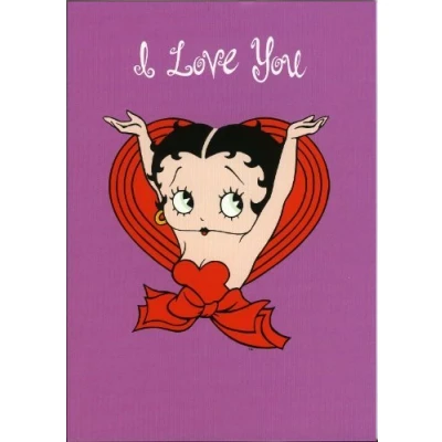 Image of Betty Boop I Love You Greeting Card