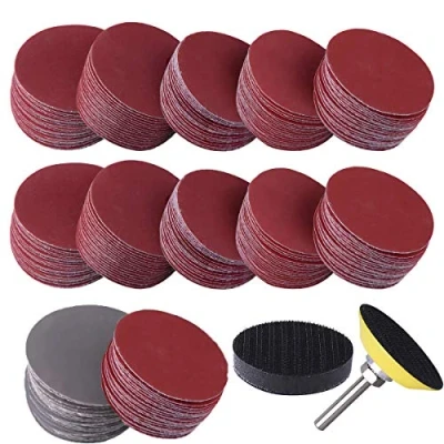 Image of Keyohome 300 Pcs Sanding Discs Pads, 50mm/2Inch Hook and Loop Pads with 1/4&quot; Shank Backing Pad &amp; Foam Buffering 80/180/240/320/400/600/800/1000/2000/3000 Grits