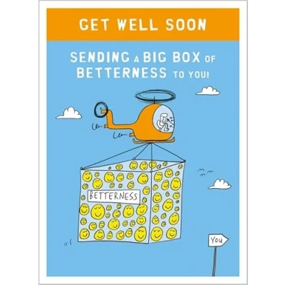 Image of Abacus Cards Get Well Card Harold&#039;s Planet Big Box of Betterness Eco Friendly and Recyclable