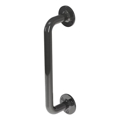 Image of Rothley Grab Rail Mobility Disability Aid Gunmetal Handle Bathroom Outdoor 305x25mm