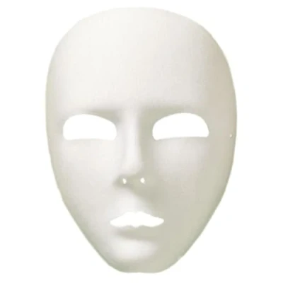 Image of Smiffys Viso Full Face Eyemask, White , Eyemasks Fancy Dress, Adult Dress Up Eye masks