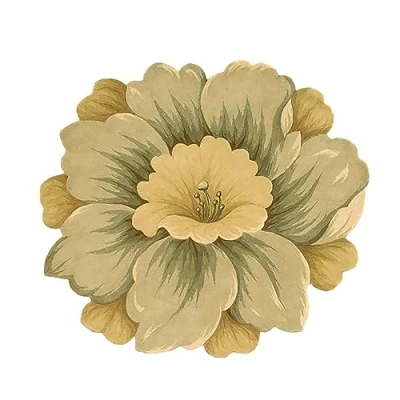 Image of URPIZY Rug Mat for Bedroom Flower Carpet Chinese Style Lotus Floor Bedside Blanket Cloakroom 40 * 40cm Rugs