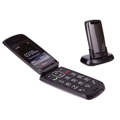 Image of TTfone Star Big Button Simple Easy to Use Clamshell Flip SIM Free Mobile Phone Grey,TT300G