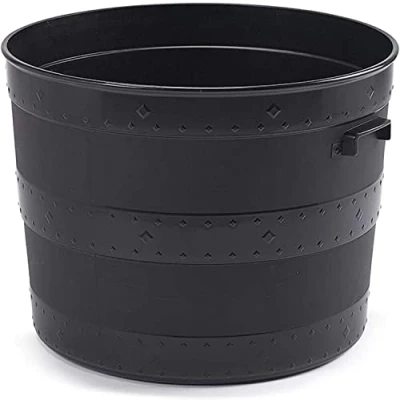 Image of HOMION Large Barrel Planter Blacksmith Tub Home and Garden Versatile Flower Pot Gardening Bucket Herb Plant Fruit for Indoor or Outdoor, Container