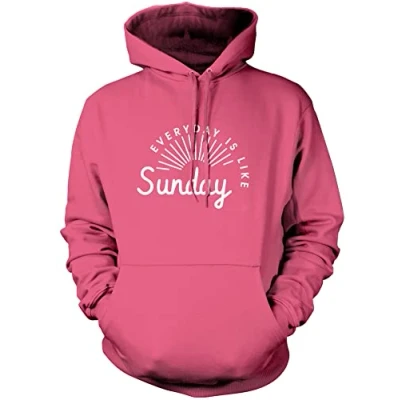 Image of Everyday is Like Sunday Unisex Hoodie Pink Medium