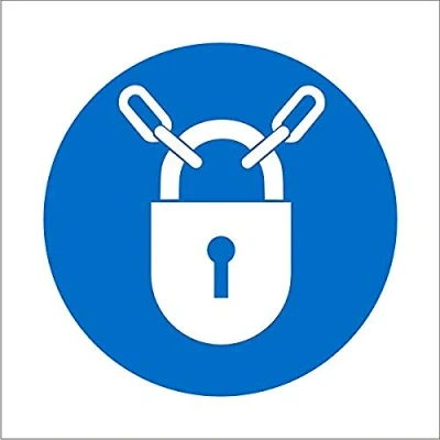 Image of Seco Keep Locked Pictogram Sign, 150mm x 1mm Semi Rigid Plastic
