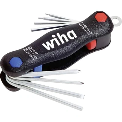 Image of Wiha SB 351PM8X Mini PocketStar, Black, 8 TLG. Sechskant, in Blister (SB351PM8X)