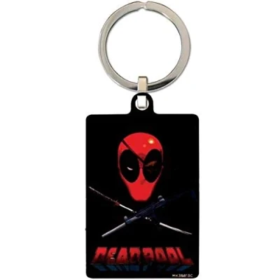 Image of Marvel Deadpool Eye Patch Metal Key Ring 6cm Chain