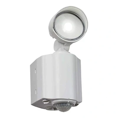 Image of KnightsBridge 230V IP44 8W LED Single Spot White Security Light with PIR