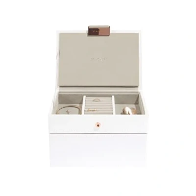 Image of Stackers White &amp; Rose Gold Mini Jewellery Box Set of 2