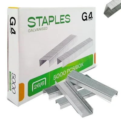 Image of 5000 x 26/6 No 56 6mm QUALITY STANDARD STAPLES 30 sheets capacity
