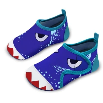 Image of Kids Water Shoes Boys Toddles Baby Beach Swim Aqua Pool Swimming Socks Quick Dry Non Slip for Children&#039;s Barefoot Shoes（Shark Blue 30/31）