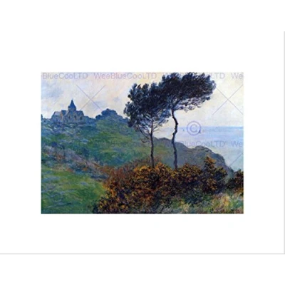 Image of Wee Blue Coo Claude Monet Church At Varengeville Old Master Wall Art Print