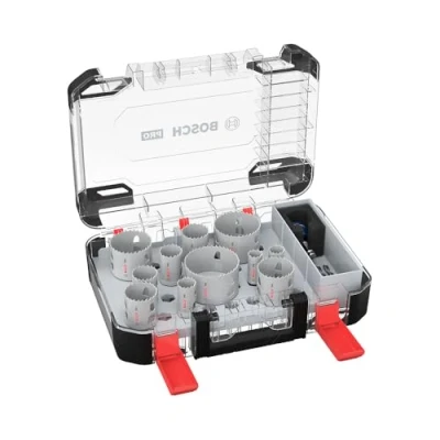 Image of Bosch 14x PRO Multi Material Power Change Plus Hole Saw Set Transparent Case (for Softwood, Drywall, Ø 20 76 mm, Professional Accessory Rotary Drill/Drivers)