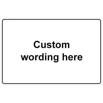 Image of Design a Sign/Custom Sign Builder Choice of Coloured Background Landscape (2mm Rigid Plastic, 400 x 300 mm)