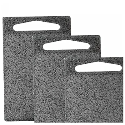 Image of Plastic Chopping Boards Black, Non Slip, Antimicrobial, BPA Free, Large Mini Cutting Board for Kitchen &amp; Camping, Dishwasher Safe, Juice Groove, Hanging Hole (Black, Pack of 3)
