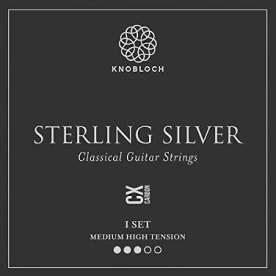 Image of KNOBLOCH STRINGS THE ART OF VIBRATION 400SSC Sterling Silver CX Carbon Medium high Tension 34.0