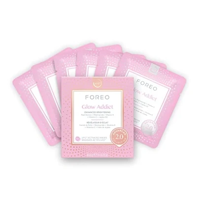 Image of Glow Addict Advanced Collection 2.0 UFO Activated Facial Mask, Hydrating Facial, Beauty &amp; Personal Care, Vitamin C E, For All Skin Types Dull Skin, Antiaging, 6 Pieces in Pack