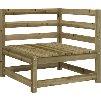 Image of vidaXL Garden Sofa Corner 70x70x67 cm Impregnated Wood Pine