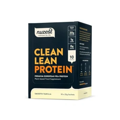 Image of Vegan Protein Powders by Nuzest Clean Lean Plant Based Pea Shake Low Calorie &amp; Carb Gluten Free Dairy (25g (Pack of 10), Vanilla)