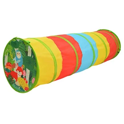Image of SOKA Play Tunnel Multicoloured Pop Up Jungle Indoor or Outdoor Garden Tents for Kids Childrens