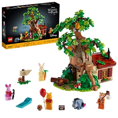 Image of LEGO 21326 Ideas Ensemble Disney pour adultes Winnie l&#039;Ourson, Maison a exposer, Figurine Bourriquet, Porcinet